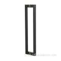Manija de puertas de vidrio impermeable de acero inoxidable negro